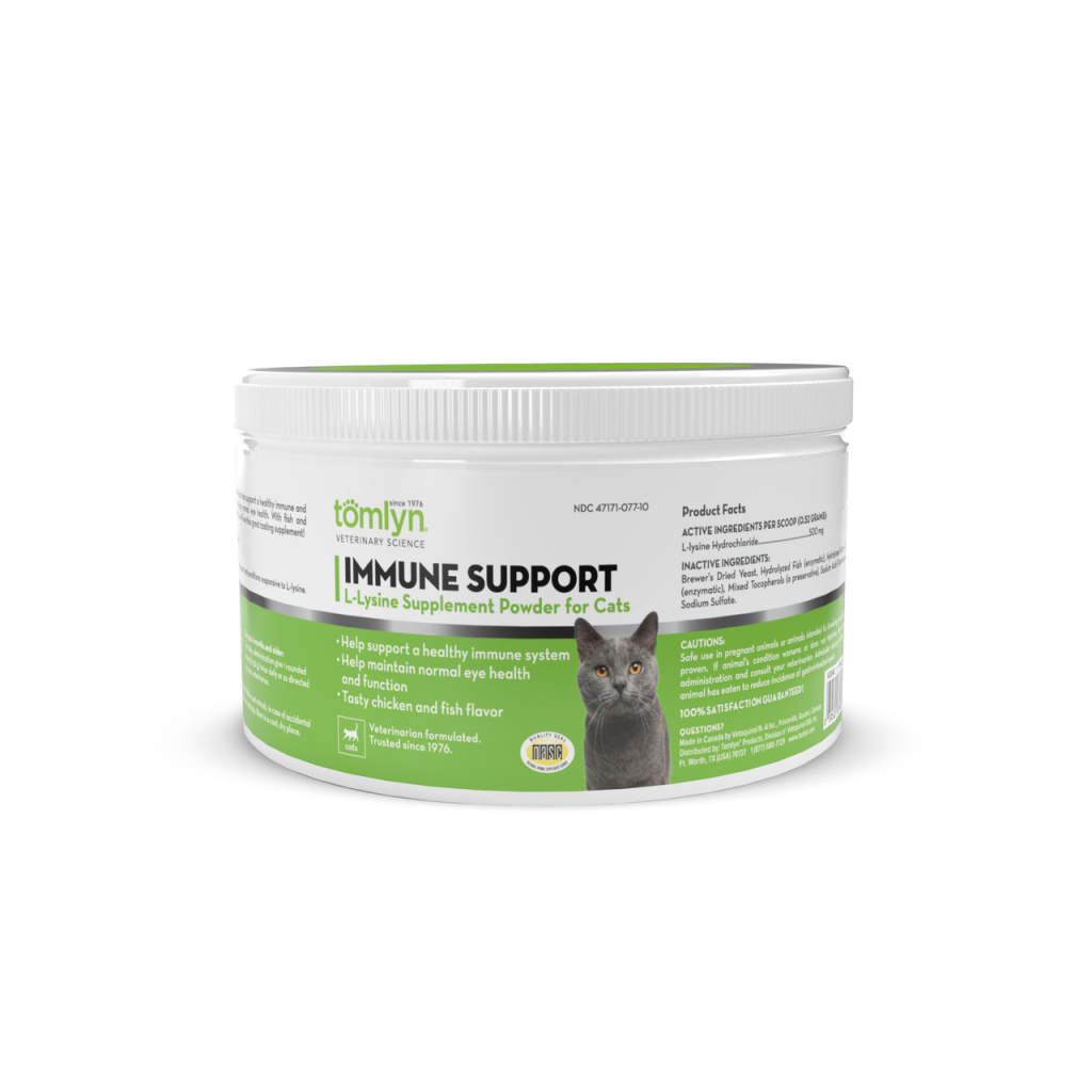 Tomlyn Immune Support L-Lysine Powder Cat Supplement, 3.5-oz tub