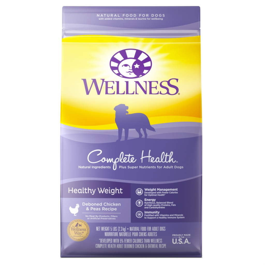 Wellness Complete Health Healthy Weight Deboned Chicken & Peas Adult Dry Dog Food, 5-lb