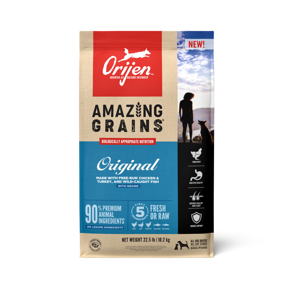 ORIJEN Amazing Grains Original Dry Dog Food, 22.5-lb