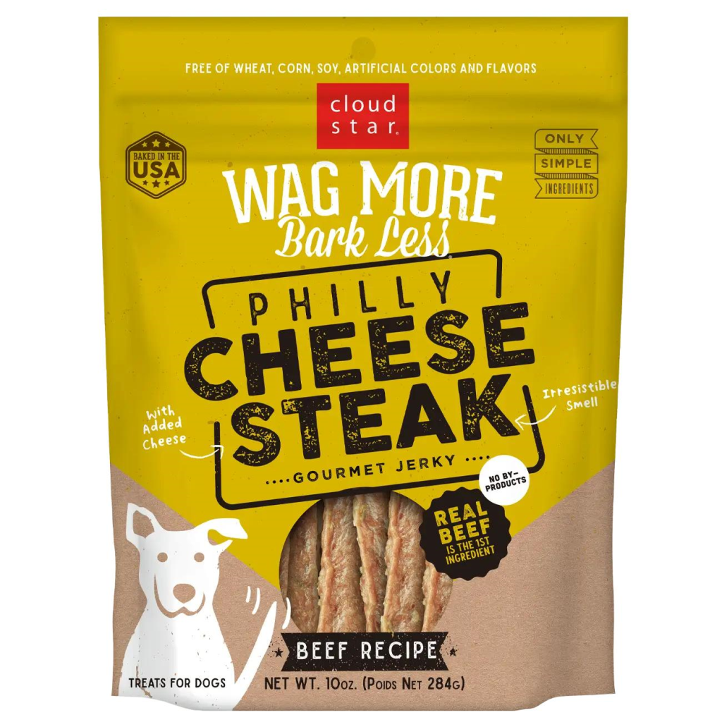 Cloud Star Wag More Bark Less Philly Cheesesteak Beef Dog Treats, 10-oz
