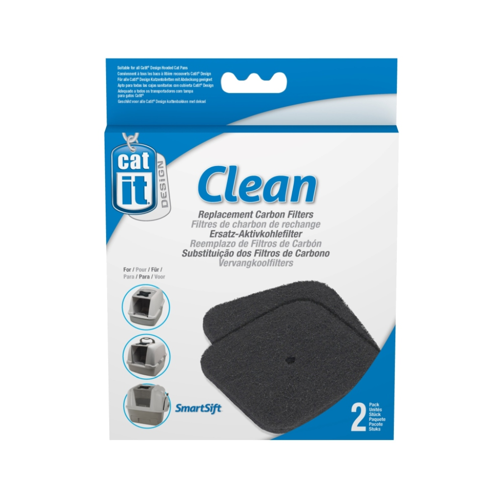 Catit Hooded Cat Pan Replacement Carbon Filters, 2-pack
