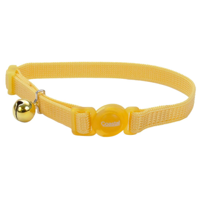 Safe Cat Adjustable Snag-Proof Breakaway Cat Collar, Banana Boat, 3/8-in x 8-12-in