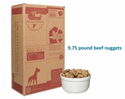 Steve's Real Food Nuggets Beef 9.75 Lbs. Bulk