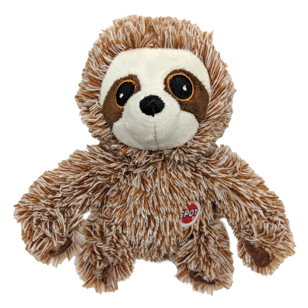 Ethical Pet Spot Fun Sloth Plush Dog Toy, 7-in