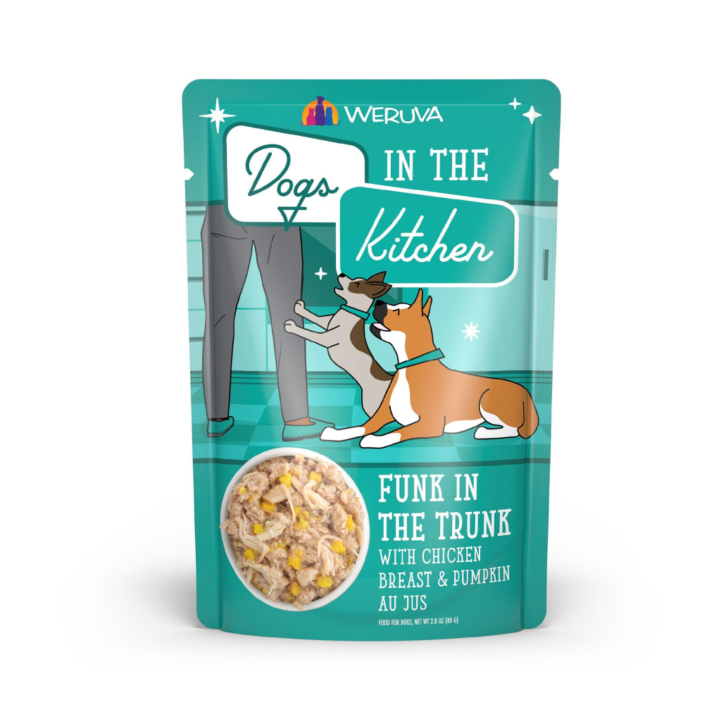 Dogs in the Kitchen Funk in the Trunk with Chicken Breast & Pumpkin Au Jus Wet Dog Food Pouch, 2.8-oz