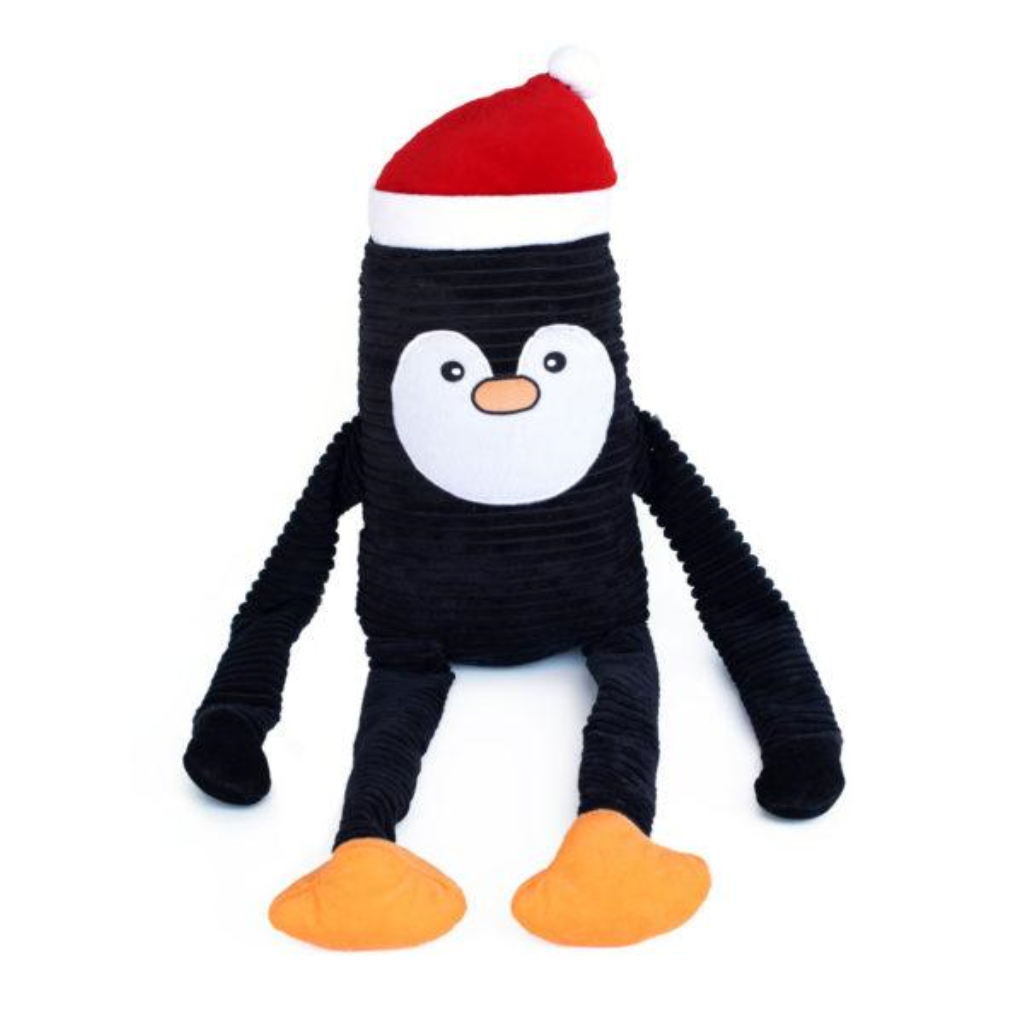 ZippyPaws Holiday Crinkle Penguin Dog Toy, Jumbo