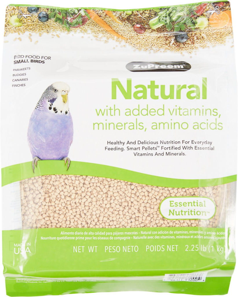 ZuPreem Natural with Vitamins & Minerals Small Bird Food, 2.25-lb