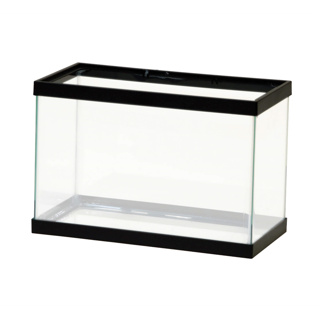 Aqueon Standard Glass Rectangle Aquarium with Black Frame, 2.5-gal