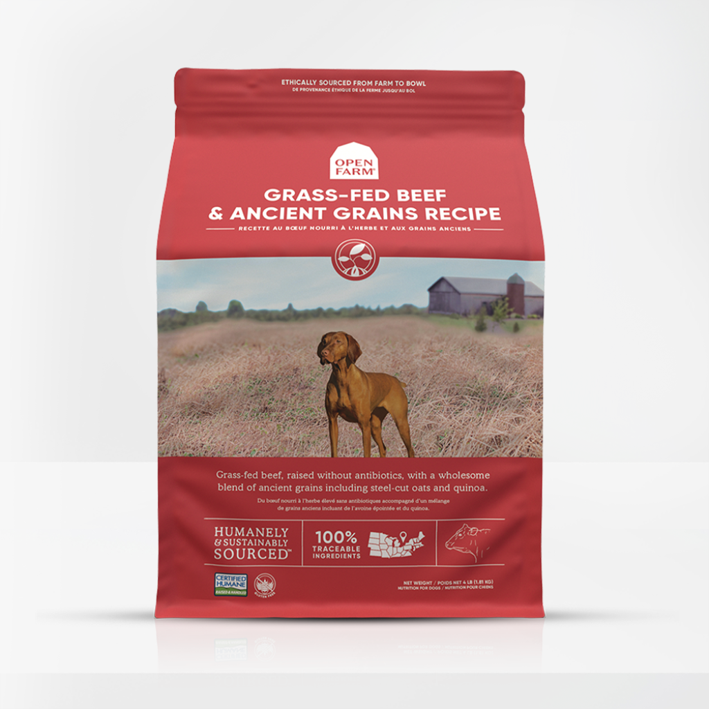 Open Farm Grass-Fed Beef & Ancient Grains Recipe Dry Dog Food, 22-lb