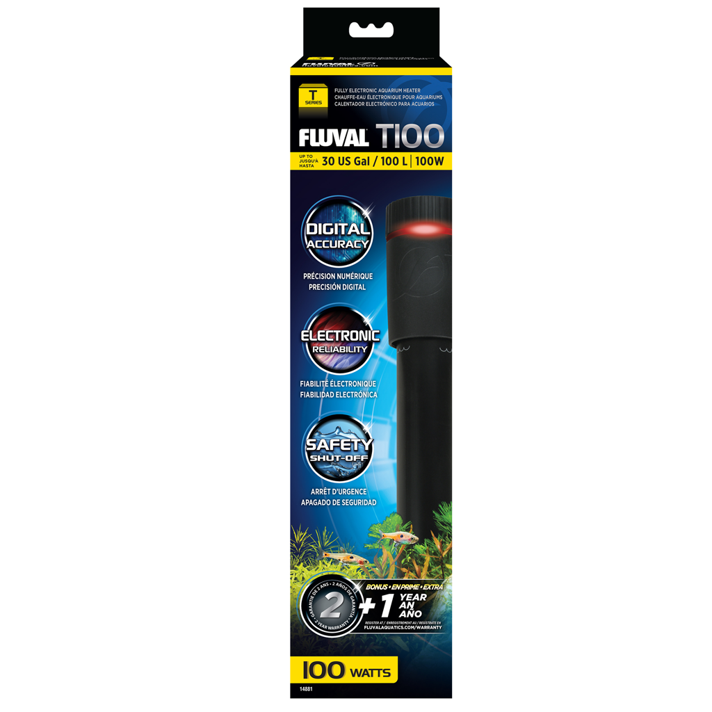Fluval T100 Heater - 100W - up to 100L (26 US Gal)