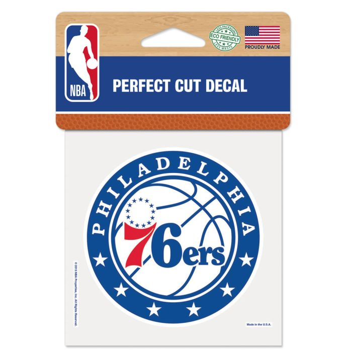 Philadelphia 76ers Perfect Cut Colour Decal 4" x 4"