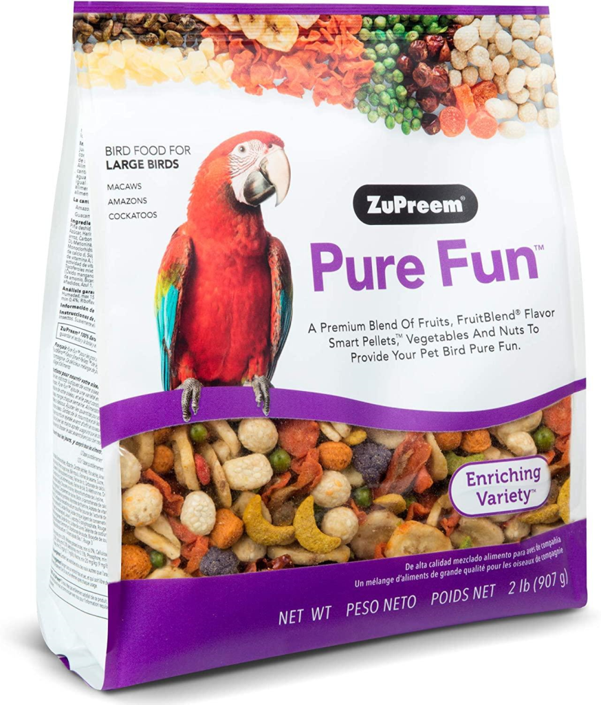 Zupreem Pure Fun Enriching Variety Large Bird Food, 2-lb
