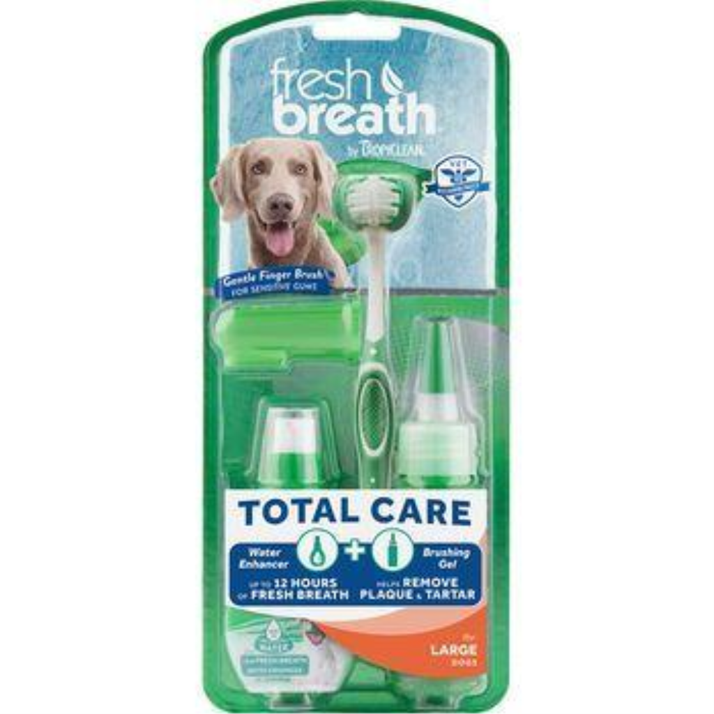 Tropiclean Fresh Breath Total Care Dental Kit for Large Dogs