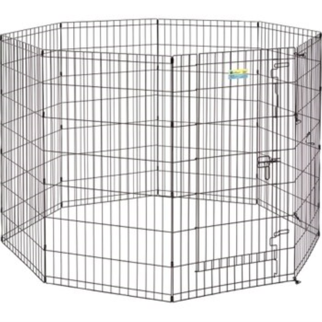 MidWest ConTour Exercise Pen with Door for Dogs, Black, 36-in