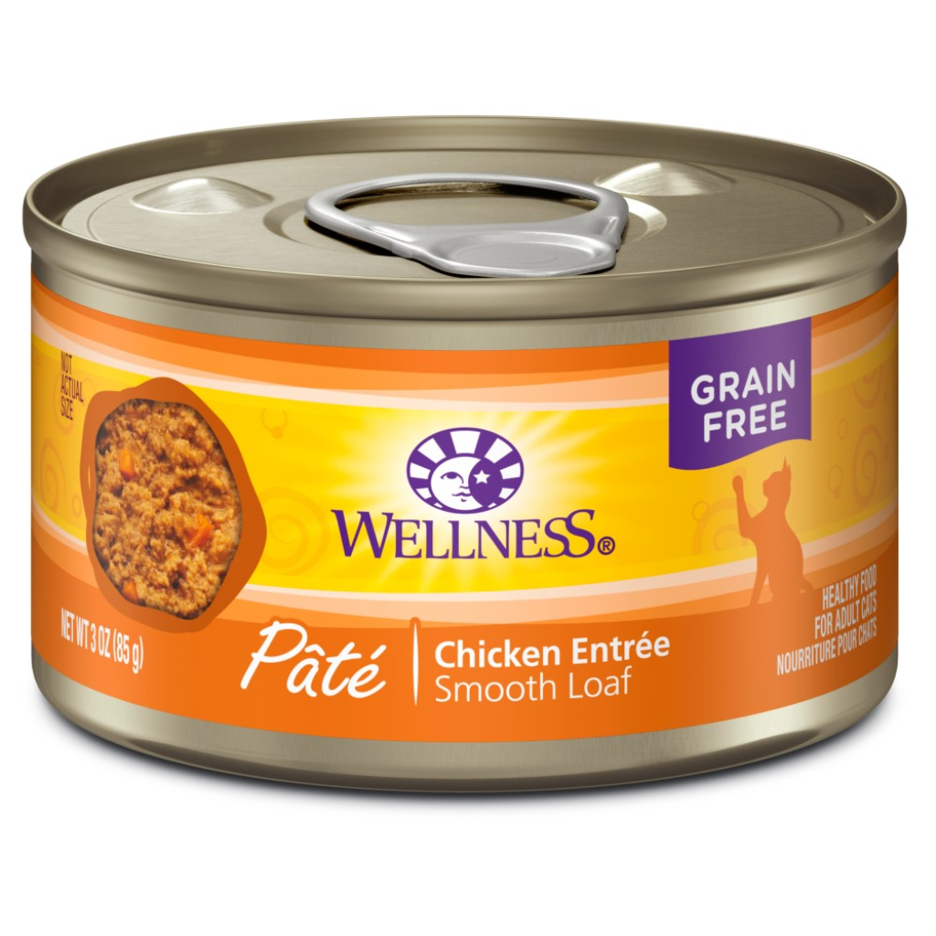 Wellness Complete Health Pate Chicken Entree Grain-Free Wet Cat Food Cans, 3-oz