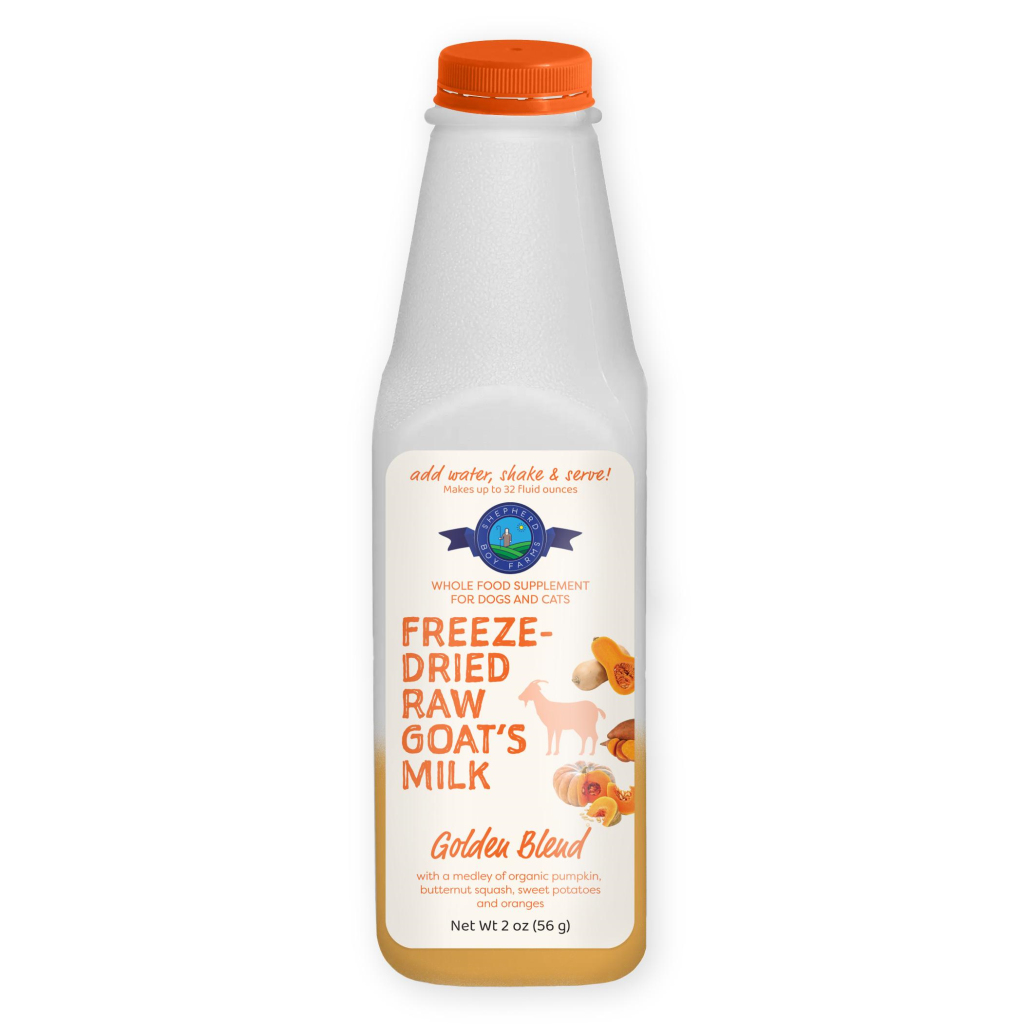 Shepherd Boy Farms Golden Blend Freeze-Dried Raw Goat's Milk for Dogs & Cats, 32-oz