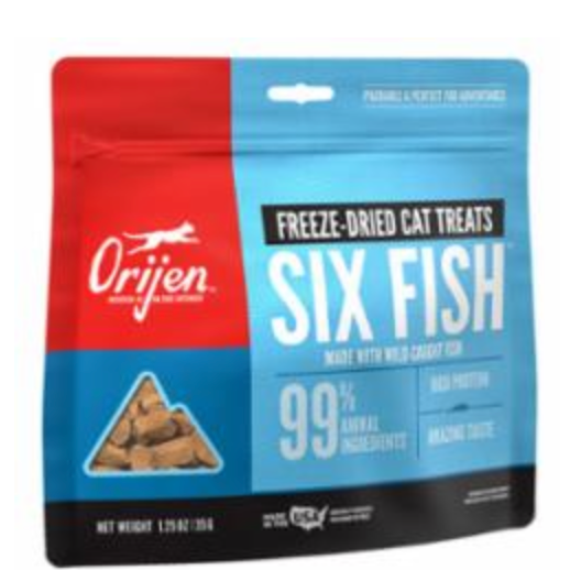 ORIJEN CAT FREEZE-DRIED TREAT 6 FISH 1.25OZ