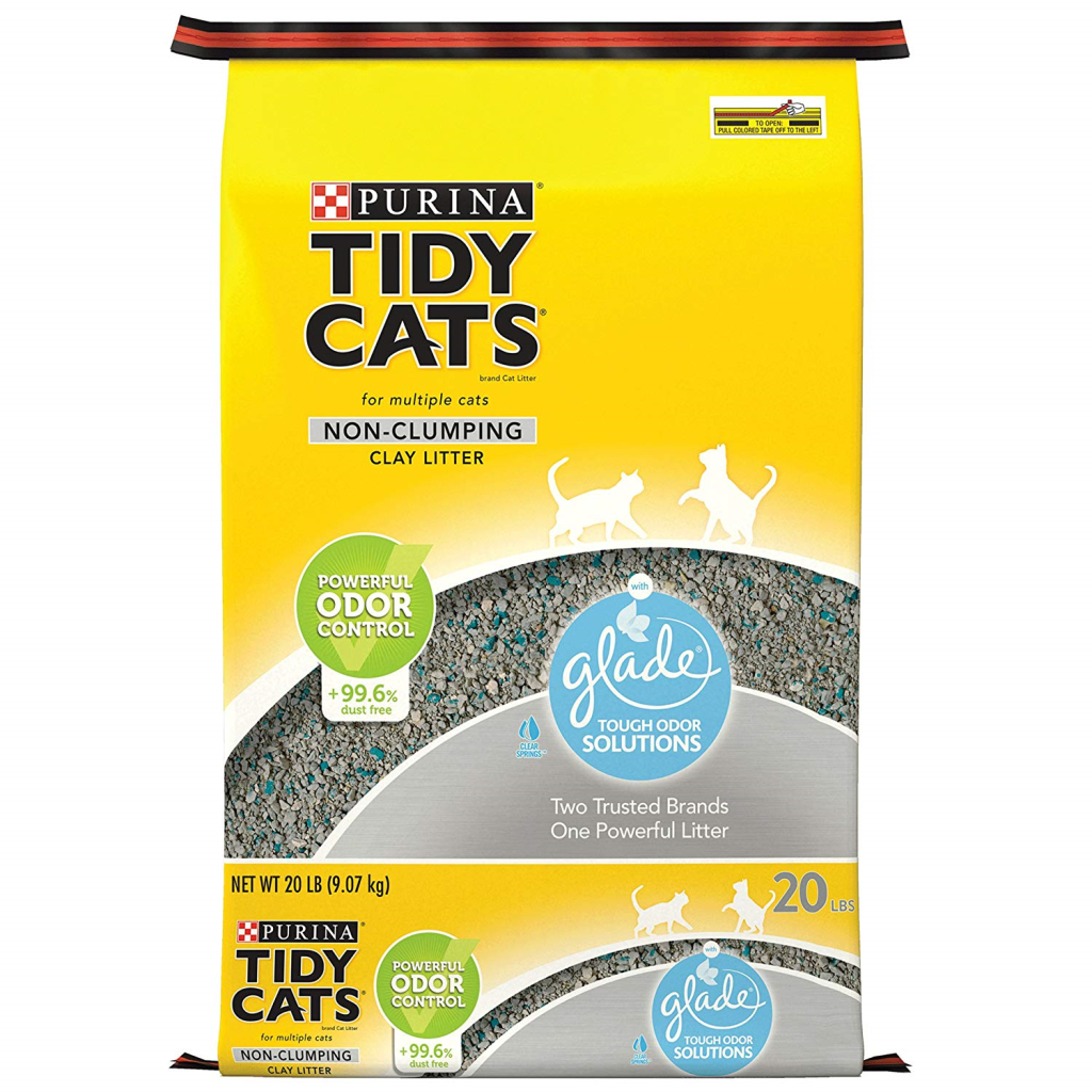 Tidy Cats Glade Tough Odor Solutions Clear Springs Non-Clumping Cat Litter, 20-lb