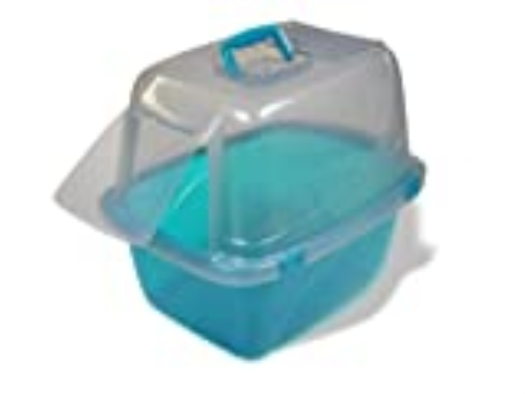 Van Ness Enclosed Cat Litter Pan, Large, Clear, Large, Clear