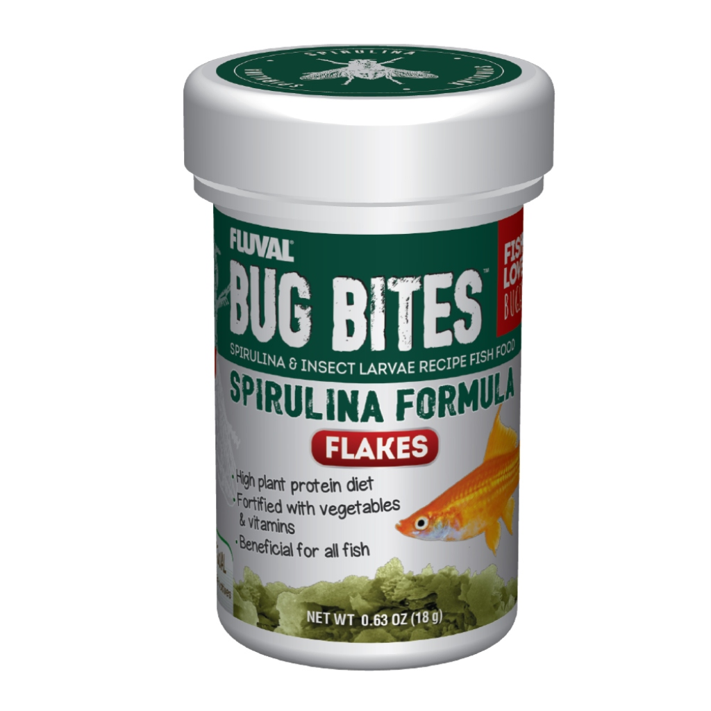 Fluval Bug Bites Spirulina Flake Fish Food, 0.63-oz