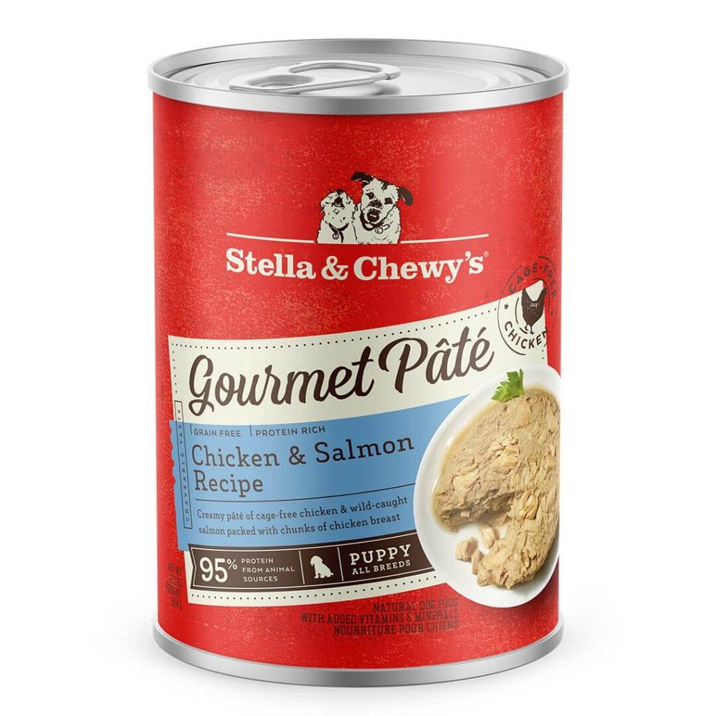 Stella & Chewy's Gourmet Pate Chicken & Salmon Puppy Wet Dog Food Can, 12.5-oz