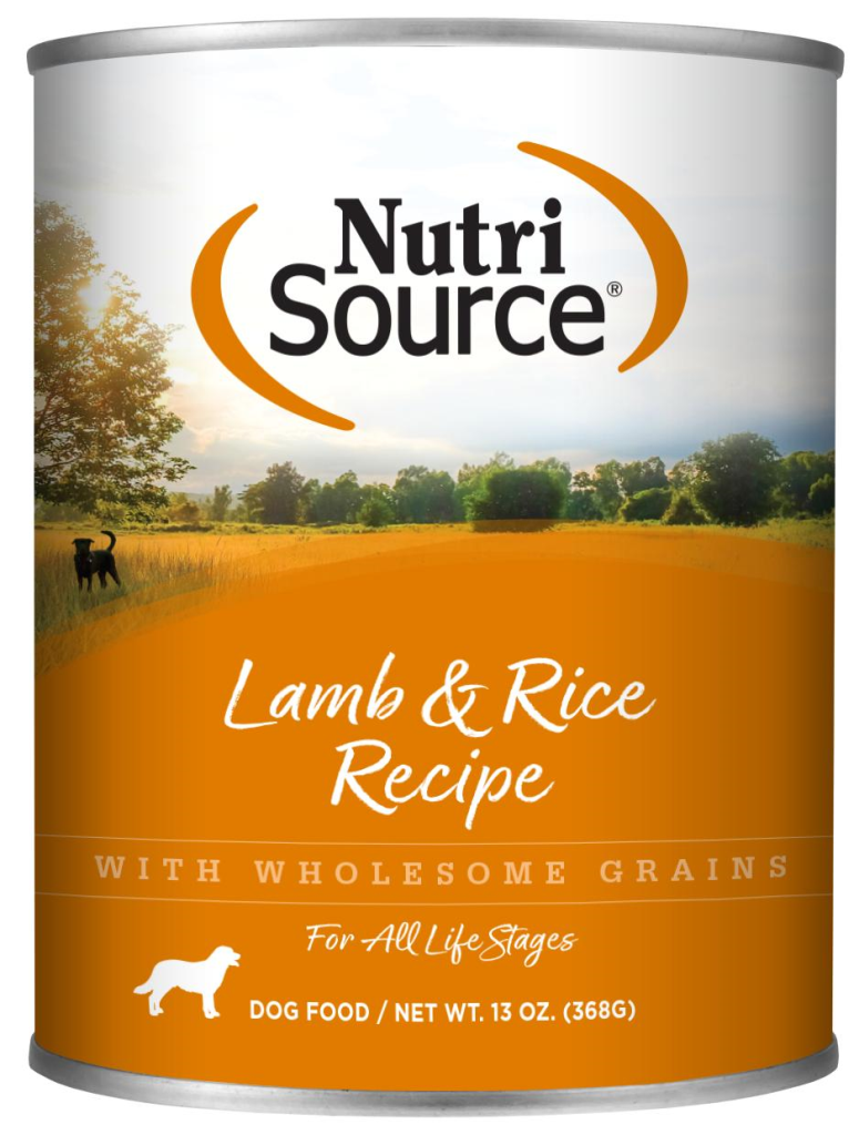 NutriSource Adult Lamb and Rice Canned Dog Food, 13-oz