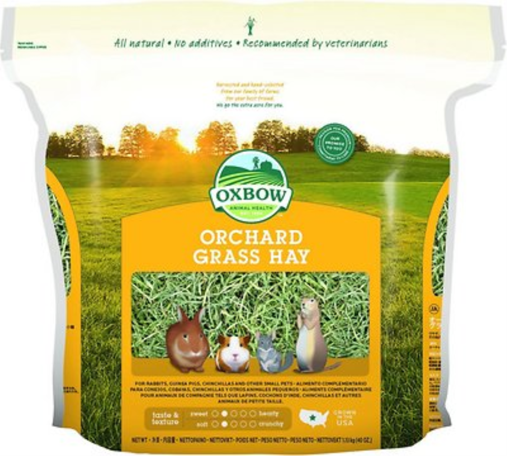 Oxbow Orchard Grass Hay Small Animal Food, 40-oz