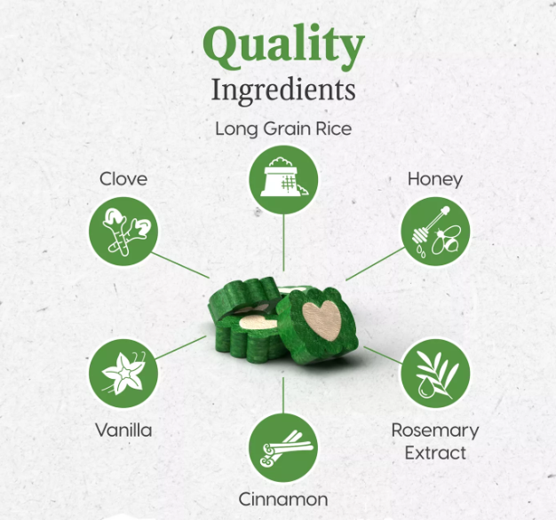 Ark Naturals Brushless Toothpaste 4-in-1 Mini Dog Dental Chews - 8