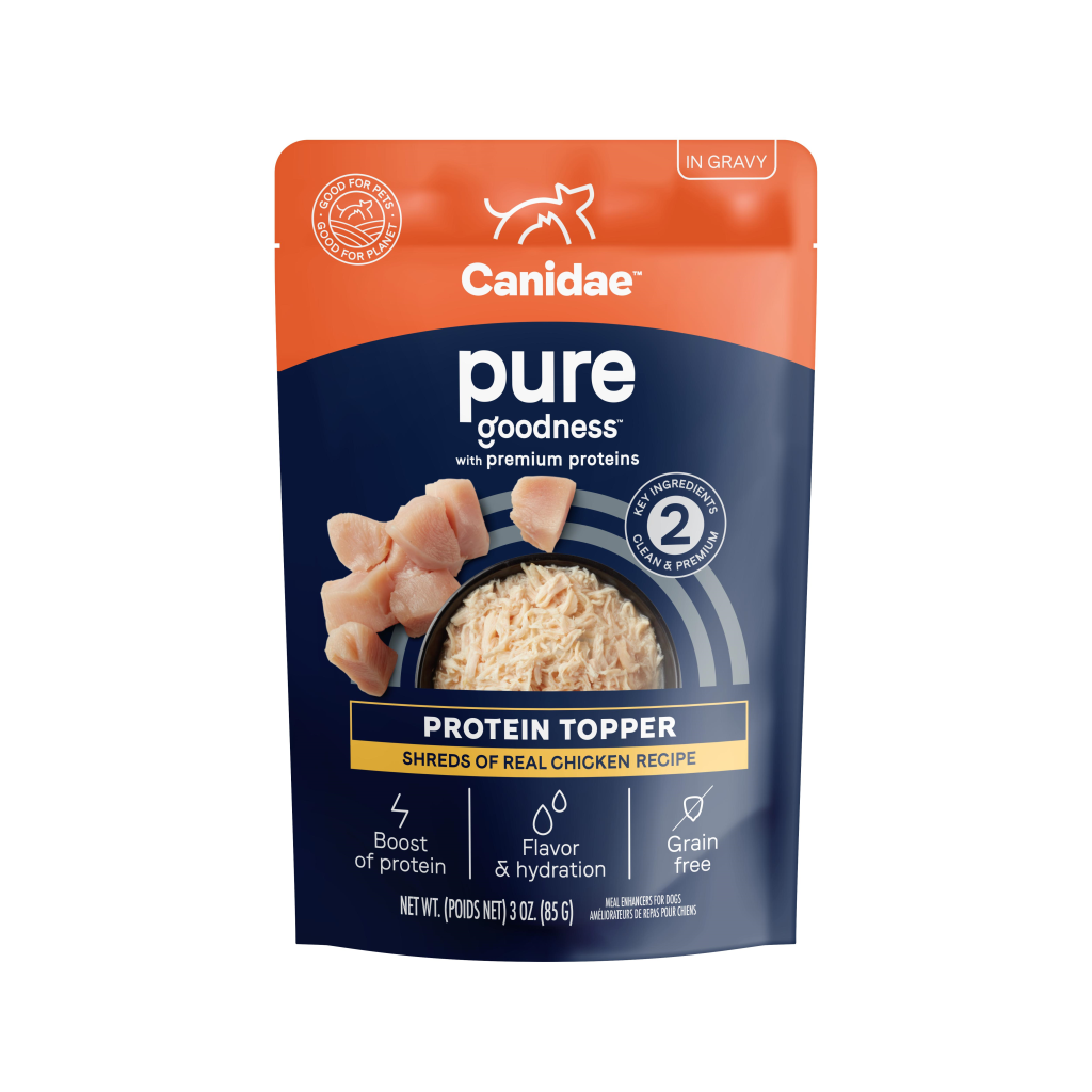 Canidae PURE Goodness Protein Topper Shreds of Real Chicken Recipe in Gravy for Dogs, 3-oz