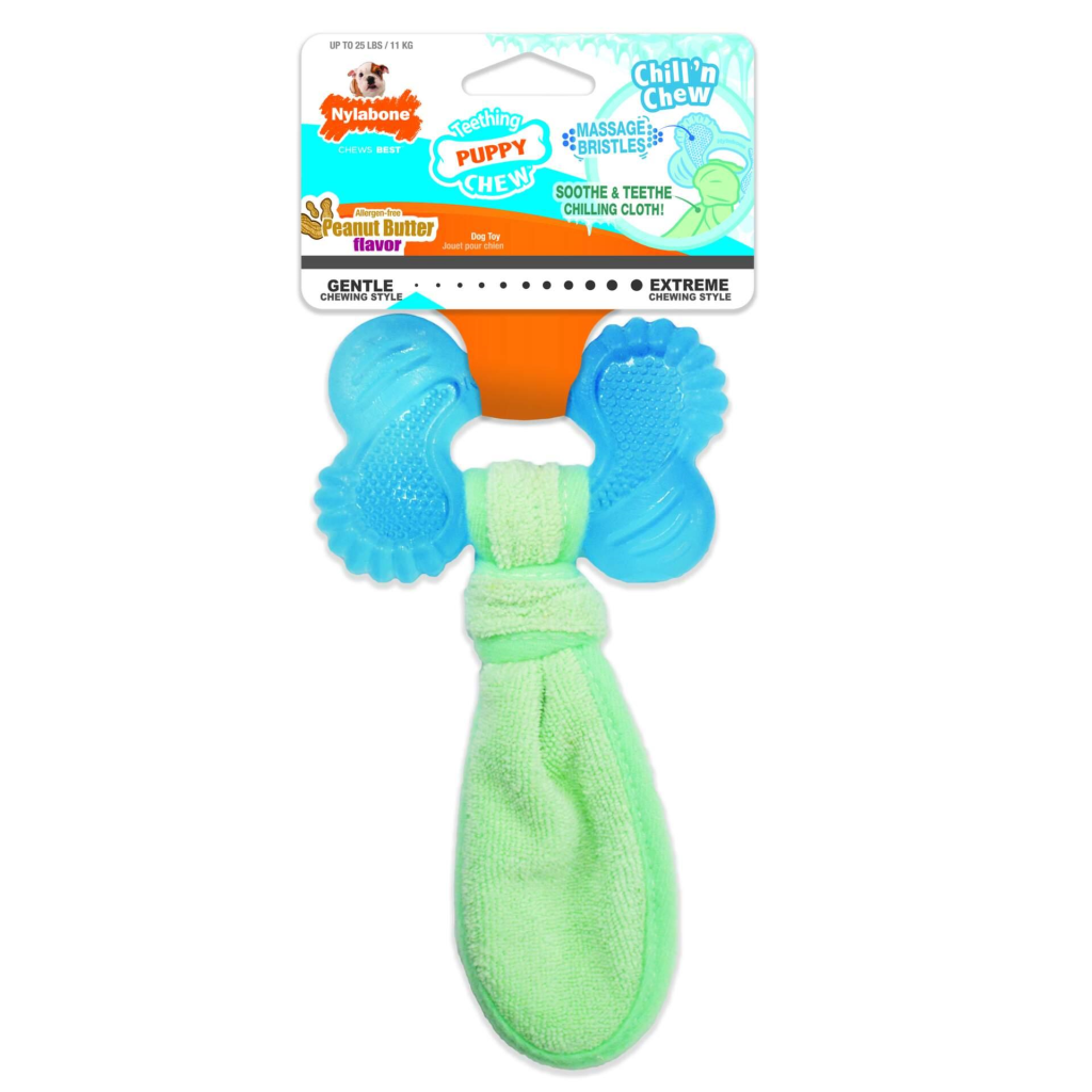 Nylabone Puppy Chew Chill'n Chew Peanut Butter Flavored Dog Toy, Regular