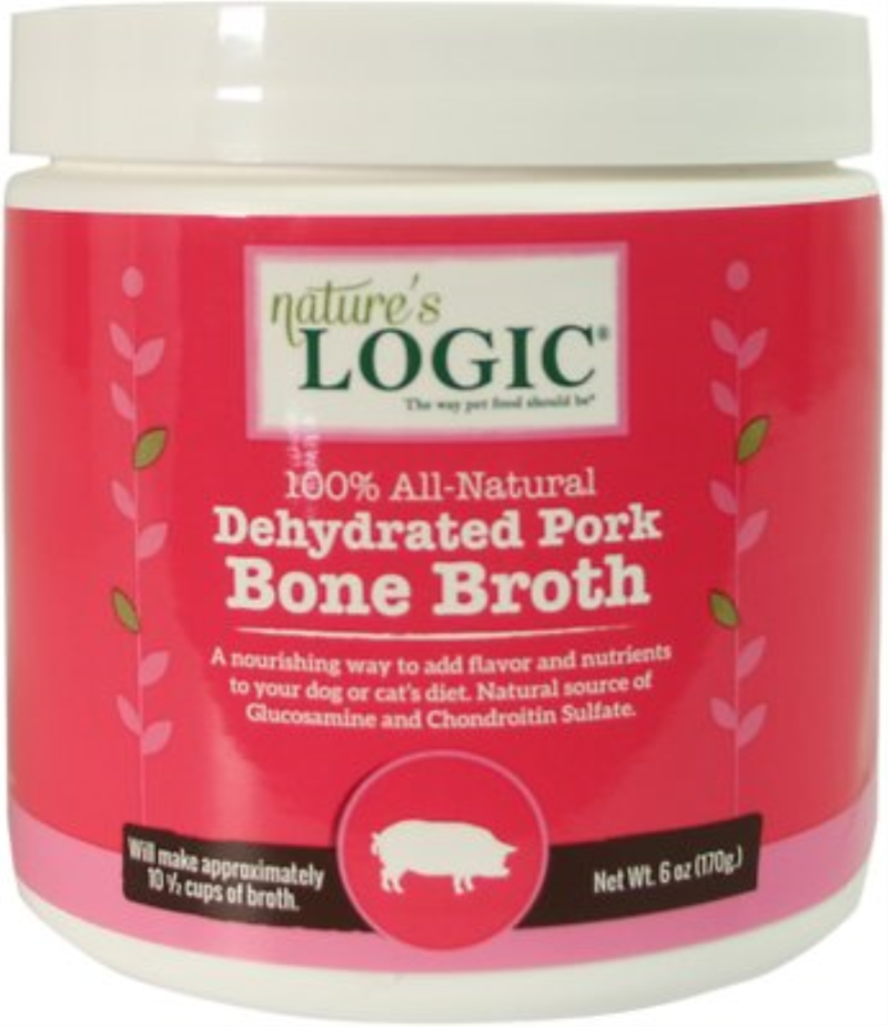 Nature's Logic Dehydrated Pork Bone Broth for Dogs & Cats, 6-oz tub