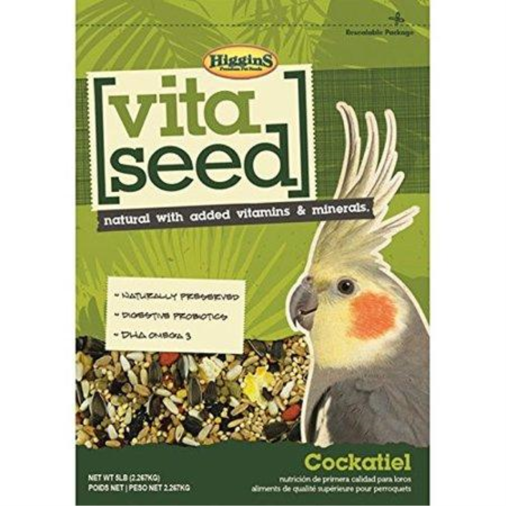 Higgins Vita Seed Cockatiel Bird Food, 5-lb