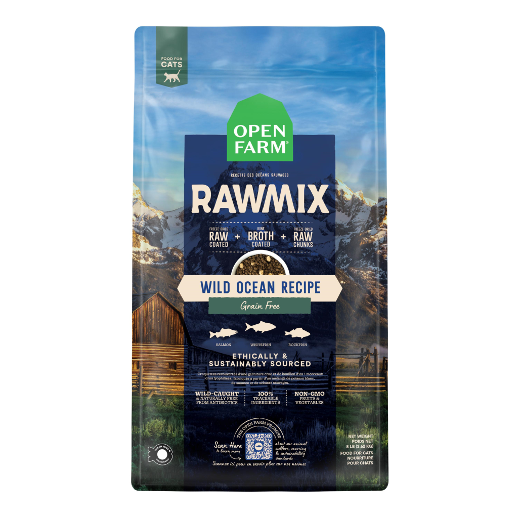 Open Farm RawMix Wild Ocean Grain-Free Dry Cat Food, 8-lb
