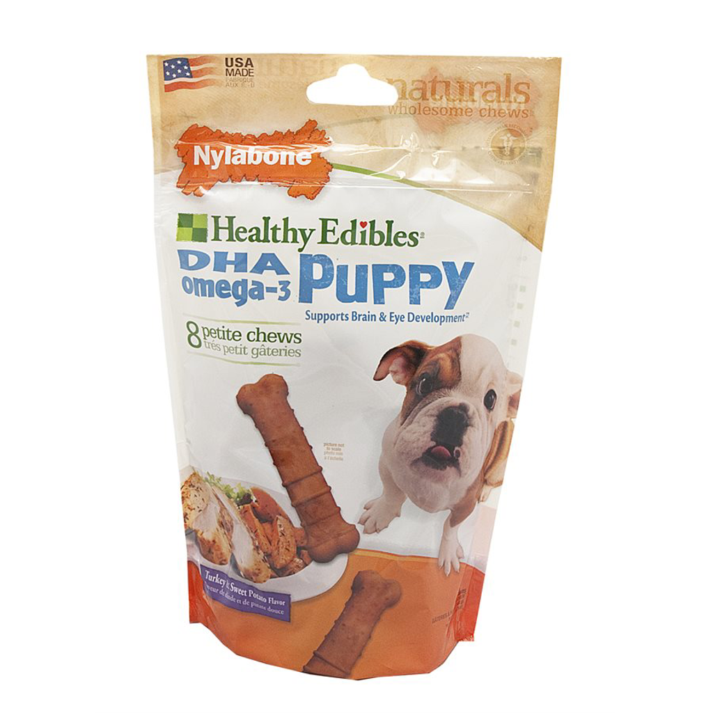 NYLA EDIBLE PUP TKY/SWT POT PET 8PK