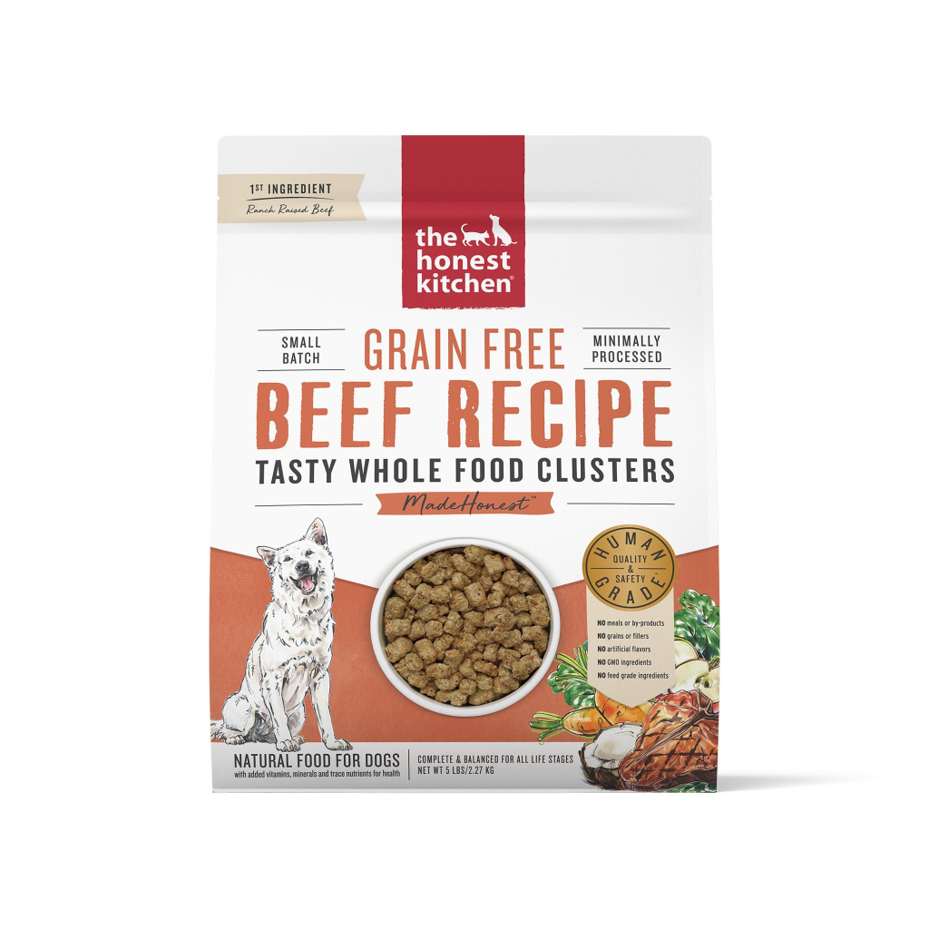 The Honest Kitchen Whole Food Clusters Beef Grain-Free Dry Dog Food, 5-lb