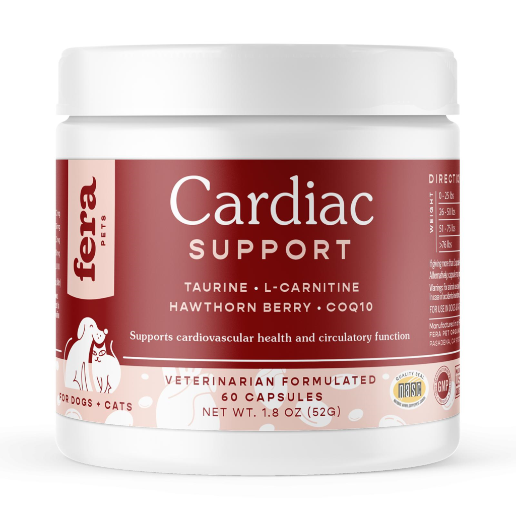 Fera Pet Organics Cardiac Support Dog & Cat Supplement, 60-count