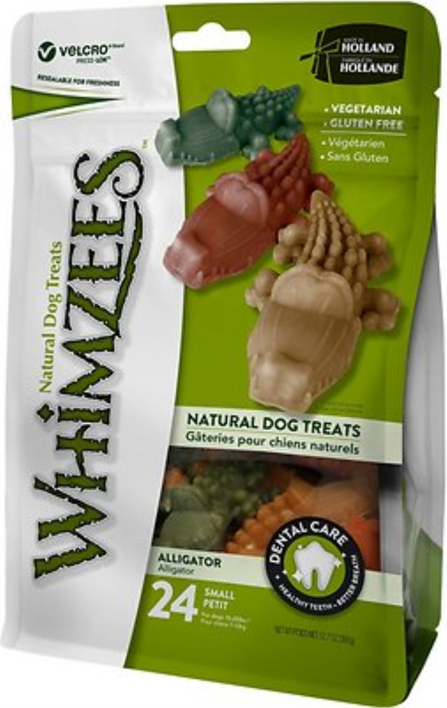 WHIMZEES Alligator Dental Dog Treats, Small, 24 count