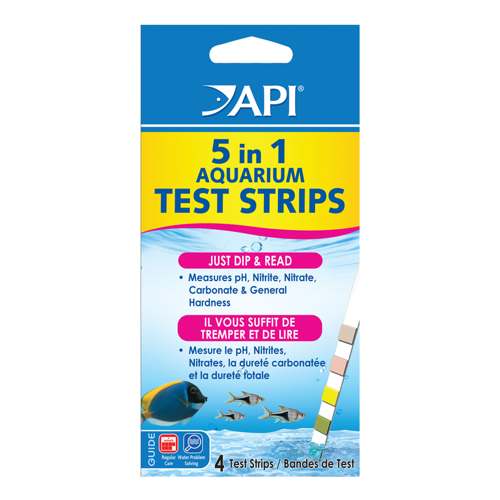 5 in 1 Aquarium Test Strips - 4 pk