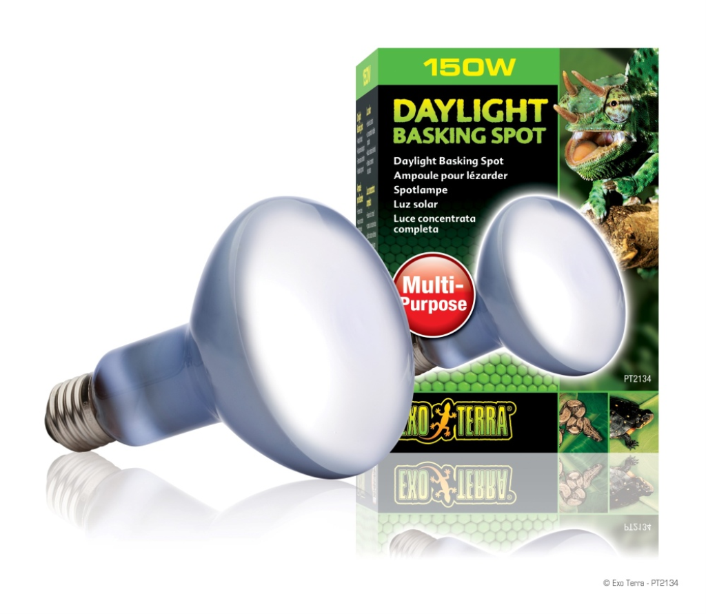 Exo Terra Daylight Basking Reptile Spot Lamp, 150-w bulb