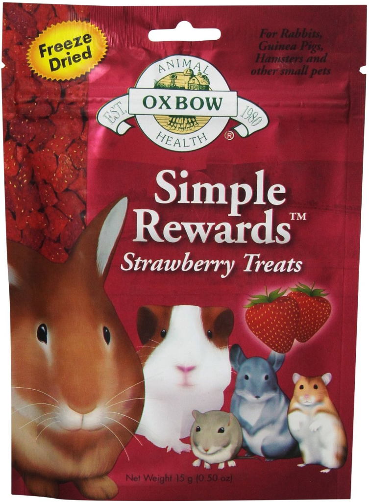 Oxbow Simple Rewards Freeze-Dried Strawberry Small Animal Treats, .5-oz