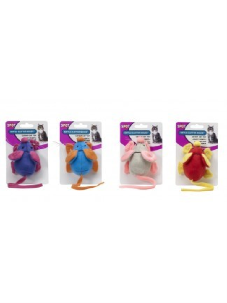 Ethical Pet Spot Rattle Clatter Mouse with Catnip Cat Toy