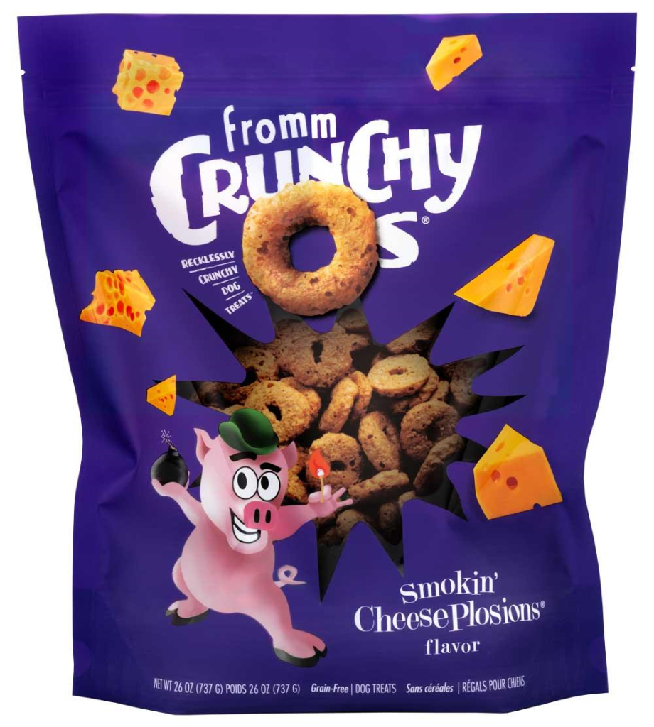 Fromm Crunchy O's Smokin' CheesePlosions Dog Treats, 26-oz
