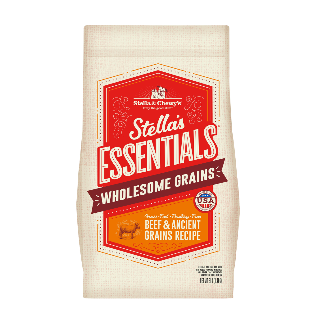 Stella & Chewy's Essentials Wholesome Grains Beef & Ancient Grains Dry Dog Food, 3-lb
