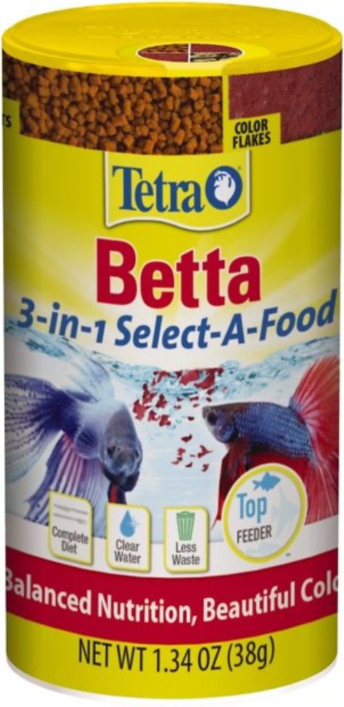 Tetra Betta 3-in-1 Select-A-Food Fish Food, 1.34-oz jar
