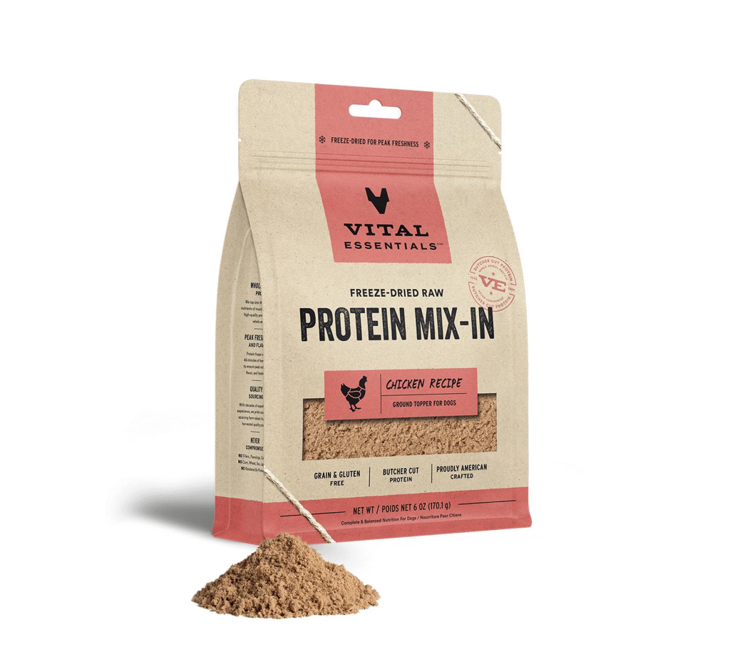 Vital Essentials Chicken Protein Mix-In Ground Freeze-Dried Raw Dog Food Topper, 6-oz