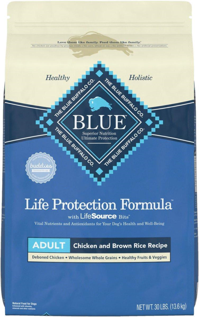 Blue Buffalo Life Protection Formula Adult Chicken & Brown Rice Recipe Dry Dog Food, 30-lb