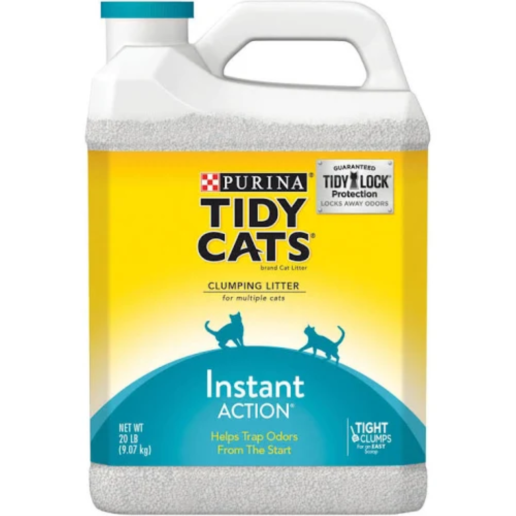 Tidy Cats Clumping Cat Litter Instant Action Immediate Odor Control for Multiple Cats, 20-lb jug