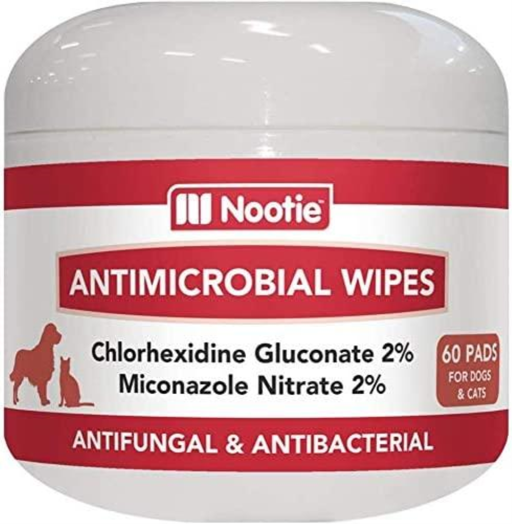 Nootie Dermatology Solutions Antimicrobial Medicated Wipes for Dogs & Cats, 60-count