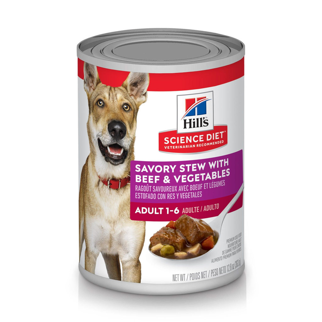 Hill's Science Diet Adult Savory Stew with Beef & Vegetables Wet Dog Food, 12.8-oz
