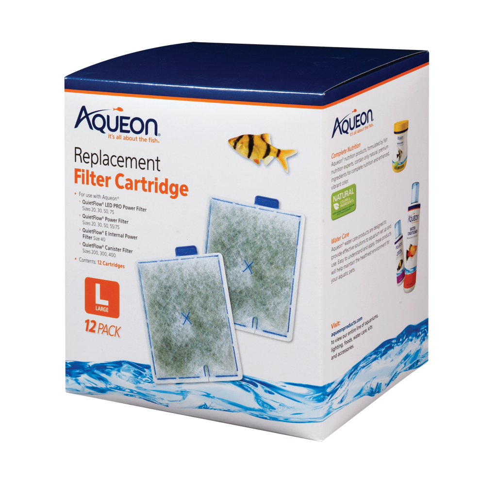 Aqueon Replacement Filter Cartridges, Large, 12-pack